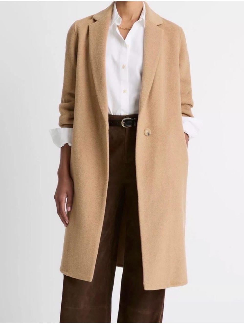 Vince Camel Wool-Blend Long Coat
